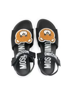Moschino Kids Sandales à Motif Teddy Bear BLACK -Moschino Kids Soldes Boutique 16532271 38983998 600