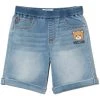 ( Nouvelle Collection ) Moschino Kids Short En Jean à Motif Teddy Bear 40129 LIGHT BLU JEANS -Moschino Kids Soldes Boutique 17373815 39794403 600