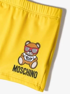 ( Nouvelle Collection ) Moschino Kids Short De Bain à Imprimé Teddy Bear 51680 CURRY -Moschino Kids Soldes Boutique 17374506 39708968 600