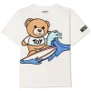 ( Nouvelle Collection ) Moschino Kids 10063 CLOUD T-shirt à Imprimé Graphique Enfant -Moschino Kids Soldes Boutique 17375379 39577875 600