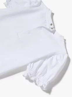 ( Nouvelle Collection ) Moschino Kids T-shirt En Coton à Logo Imprimé 10101 BIANCO OTTICO -Moschino Kids Soldes Boutique 17423865 39604256 600