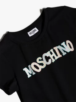 ( Nouvelle Collection ) Moschino Kids T-shirt à Logo Imprimé 60100 NERO/BLACK -Moschino Kids Soldes Boutique 17424342 39582292 600