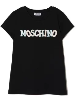( Nouvelle Collection ) Moschino Kids T-shirt à Logo Imprimé 60100 NERO/BLACK