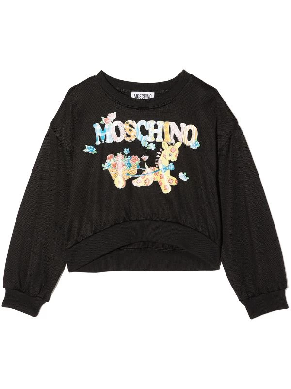 ( Nouvelle Collection ) Moschino Kids 60100 NERO/BLACK Sweat à Imprimé Graphique Enfant 3 ( Nouvelle Collection ) Moschino Kids 60100 NERO/BLACK Sweat à Imprimé Graphique Enfant