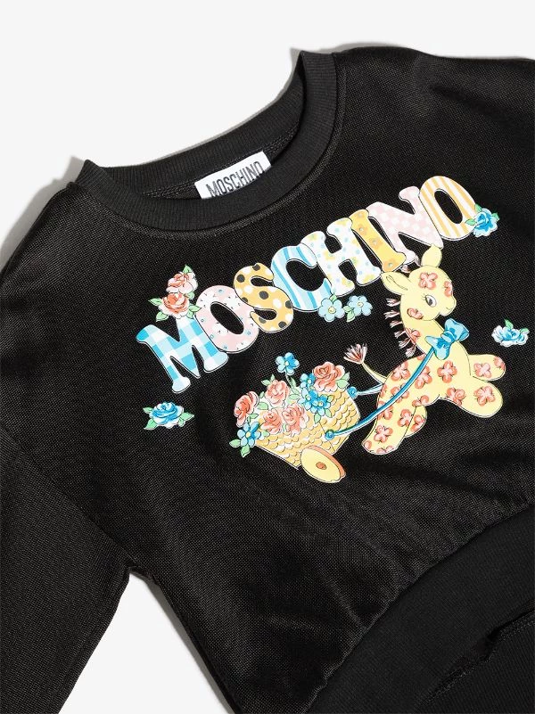 ( Nouvelle Collection ) Moschino Kids 60100 NERO/BLACK Sweat à Imprimé Graphique Enfant 5 ( Nouvelle Collection ) Moschino Kids 60100 NERO/BLACK Sweat à Imprimé Graphique Enfant – Image 3
