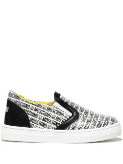 ( Nouvelle Collection ) Moschino Kids Chaussures De Skate à Logo Imprimé Enfant