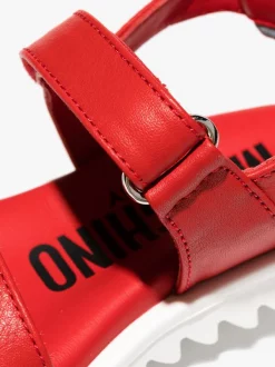 ( Nouvelle Collection ) Moschino Kids Sandales à Logo Imprimé 1 -Moschino Kids Soldes Boutique 17441129 39581014 600