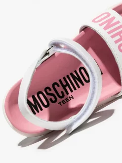 ( Nouvelle Collection ) Moschino Kids 1 Sandales à Logo Imprimé Enfant -Moschino Kids Soldes Boutique 17442196 39602989 600