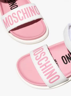 ( Nouvelle Collection ) Moschino Kids 1 Sandales à Logo Imprimé Enfant -Moschino Kids Soldes Boutique 17442196 39603610 600
