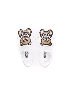 ( Nouvelle Collection ) Moschino Kids WHITE Sandales à Patch Toy Bear Enfant -Moschino Kids Soldes Boutique 17682467 37063030 600