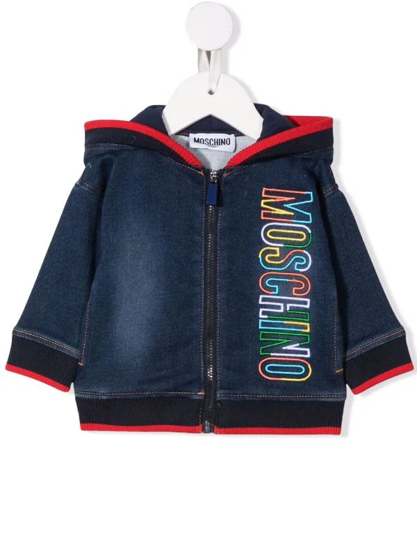 ( Nouvelle Collection ) Moschino Kids Veste En Jean à Capuche Enfant 3 ( Nouvelle Collection ) Moschino Kids Veste En Jean à Capuche Enfant