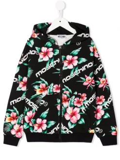 ( Nouvelle Collection ) Moschino Kids Hoodie à Imprimé Monogrammé Enfant