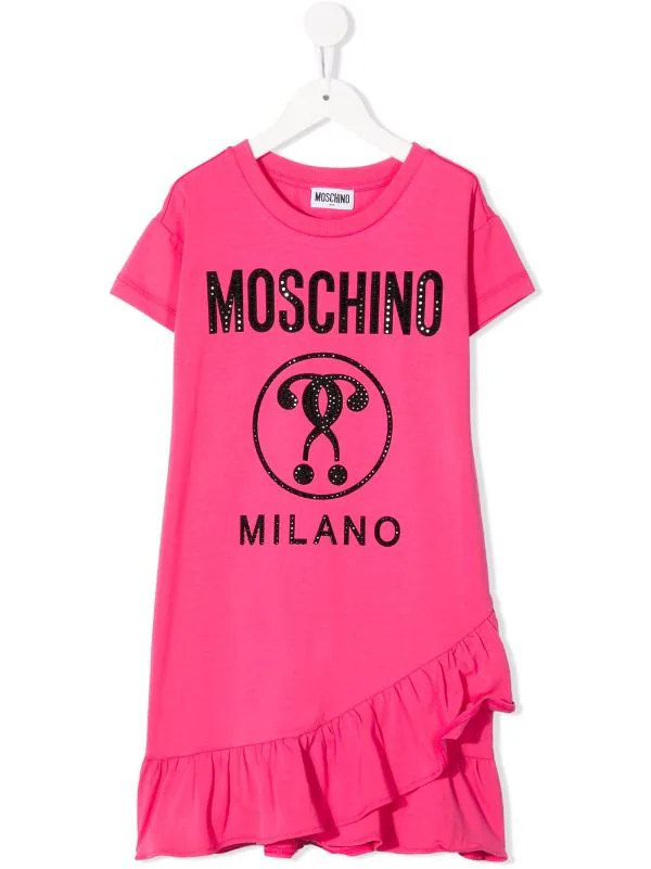 ( Nouvelle Collection ) Moschino Kids 50557 PINK Robe à Logo Imprimé Enfant 3 ( Nouvelle Collection ) Moschino Kids 50557 PINK Robe à Logo Imprimé Enfant