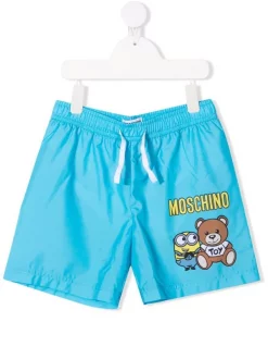 ( Nouvelle Collection ) Moschino Kids Short De Bain à Imprimé Minion Enfant