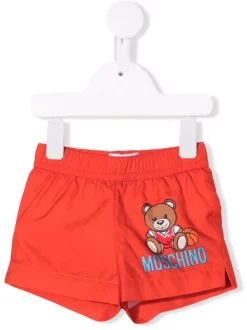 ( Nouvelle Collection ) Moschino Kids 50109 Short De Bain à Imprimé Teddy Bear Enfant