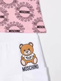 ( Nouvelle Collection ) Moschino Kids Jupe Teddy Bear Plissée à Logo Imprimé Enfant -Moschino Kids Soldes Boutique 17693339 37137179 600