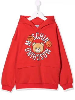 ( Nouvelle Collection ) Moschino Kids Hoodie à Logo Imprimé Enfant