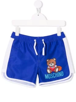 ( Nouvelle Collection ) Moschino Kids Short De Bain à Motif Teddy Bear Enfant