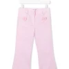 ( Nouvelle Collection ) Moschino Kids 50602 PINK Pantalon à Boutons Cœur Enfant