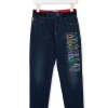( Nouvelle Collection ) Moschino Kids Jean Slim à Logo Imprimé 40099 BLUE -Moschino Kids Soldes Boutique 17693362 37113224 600