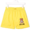 ( Nouvelle Collection ) Moschino Kids Short De Bain à Motif Teddy Bear 51680 YELLOW