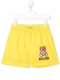 ( Nouvelle Collection ) Moschino Kids Short De Bain à Motif Teddy Bear 51680 YELLOW