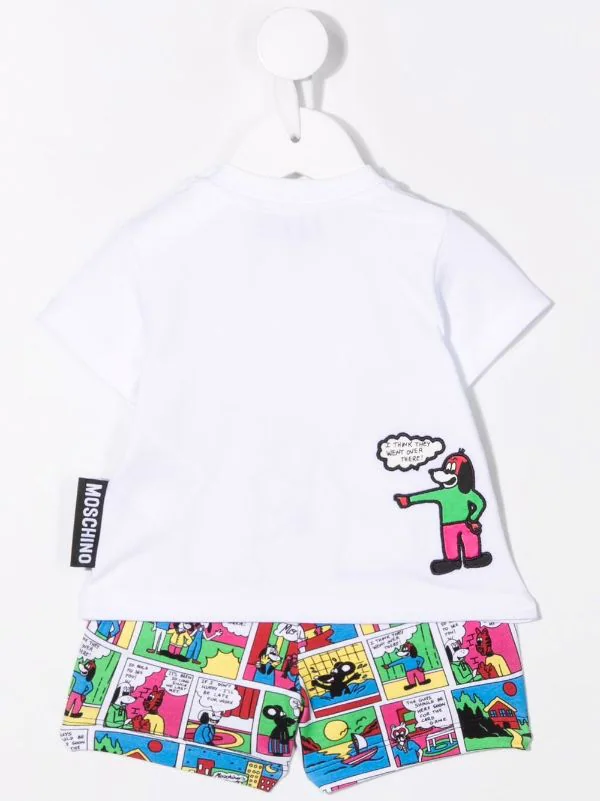 ( Nouvelle Collection ) Moschino Kids Ensemble Short T-shirt à Imprimé Graphique Enfant 4 ( Nouvelle Collection ) Moschino Kids Ensemble Short T-shirt à Imprimé Graphique Enfant – Image 2