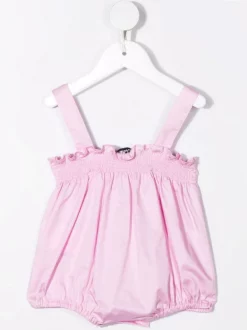 ( Nouvelle Collection ) Moschino Kids Ensemble Barboteuse-chapeau à Patch Cœur 50602 PINK -Moschino Kids Soldes Boutique 17693374 37151666 600