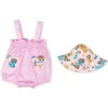 ( Nouvelle Collection ) Moschino Kids Ensemble Barboteuse-chapeau à Patch Cœur 50602 PINK -Moschino Kids Soldes Boutique 17693374 37151667 600
