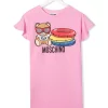 ( Nouvelle Collection ) Moschino Kids Robe-chemise à Logo Imprimé Enfant -Moschino Kids Soldes Boutique 17693375 37116713 600