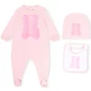 ( Nouvelle Collection ) Moschino Kids 50209 PINK Body à Logo Imprimé Enfant -Moschino Kids Soldes Boutique 17693393 37133597 600