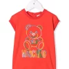 ( Nouvelle Collection ) Moschino Kids 50109 RED Robe-pull à Motif Teddy Bear Enfant -Moschino Kids Soldes Boutique 17693405 37134425 600