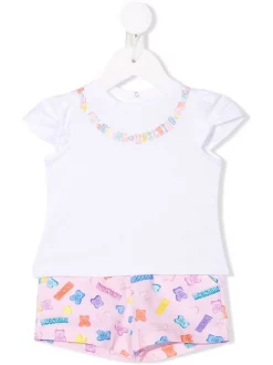 ( Nouvelle Collection ) Moschino Kids Ensemble Short-haut à Logo Teddy Bear Enfant