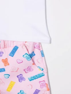 ( Nouvelle Collection ) Moschino Kids Ensemble Short-haut à Logo Teddy Bear Enfant -Moschino Kids Soldes Boutique 17693406 37118757 600