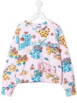 ( Nouvelle Collection ) Moschino Kids Sweat à Logo Imprimé Enfant