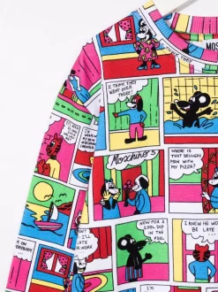 ( Nouvelle Collection ) Moschino Kids Sweat à Imprimé Graphique 83256 MULTICOLOR -Moschino Kids Soldes Boutique 17694274 37092940 600