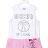 ( Nouvelle Collection ) Moschino Kids 82733 WHITE/PINK Survêtement à Logo Imprimé Enfant -Moschino Kids Soldes Boutique 17694280 37094044 600