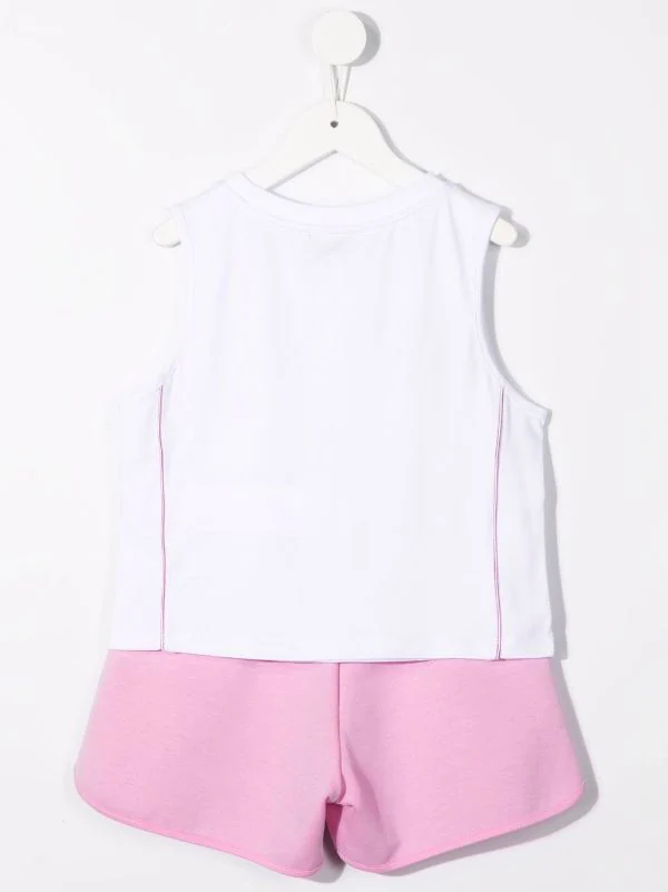 ( Nouvelle Collection ) Moschino Kids 82733 WHITE/PINK Survêtement à Logo Imprimé Enfant 4 ( Nouvelle Collection ) Moschino Kids 82733 WHITE/PINK Survêtement à Logo Imprimé Enfant – Image 2