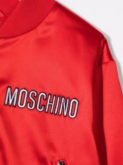 ( Nouvelle Collection ) Moschino Kids Veste Bomber à Logo Brodé Enfant -Moschino Kids Soldes Boutique 17694291 37098842 600