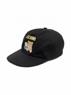 ( Nouvelle Collection ) Moschino Kids Casquette à Imprimé Toy Bear 60100 BLACK