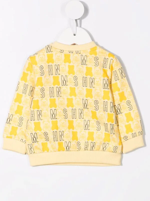 ( Nouvelle Collection ) Moschino Kids Sweat à Logo Imprimé 82807 YELLOW 4 ( Nouvelle Collection ) Moschino Kids Sweat à Logo Imprimé 82807 YELLOW – Image 2