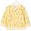 ( Nouvelle Collection ) Moschino Kids Sweat à Logo Imprimé 82807 YELLOW -Moschino Kids Soldes Boutique 17695134 37107237 600