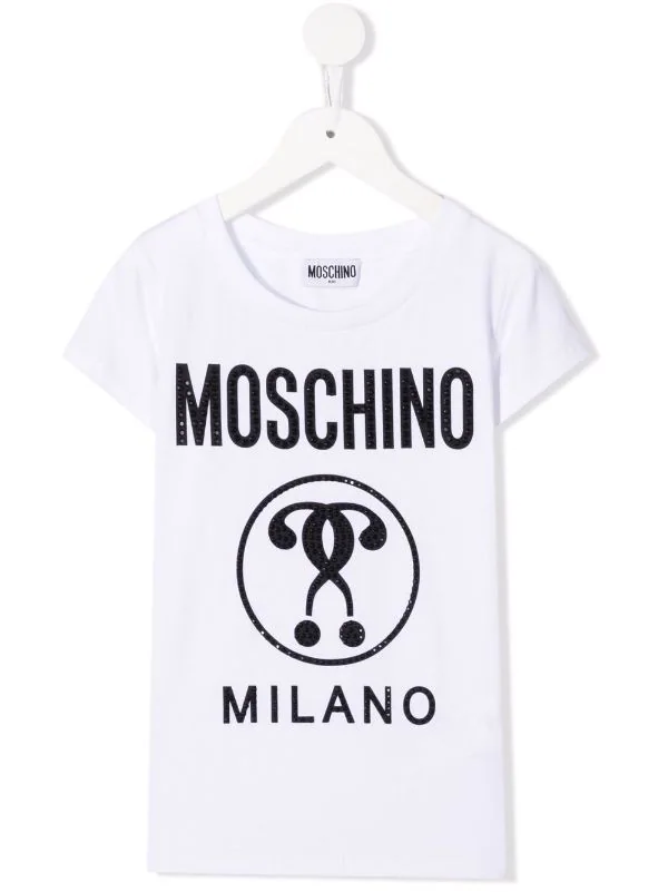 ( Nouvelle Collection ) Moschino Kids 10101 WHITE T-shirt à Logo Imprimé Enfant 3 ( Nouvelle Collection ) Moschino Kids 10101 WHITE T-shirt à Logo Imprimé Enfant
