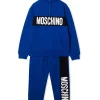 ( Nouvelle Collection ) Moschino Kids 40457 BLUE Survêtement à Logo Imprimé Enfant