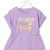 ( Nouvelle Collection ) Moschino Kids Robe à Logo Imprimé 50358 -Moschino Kids Soldes Boutique 17695159 37112656 600
