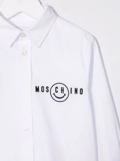 ( Nouvelle Collection ) Moschino Kids Chemise à Logo Imprimé 10101 -Moschino Kids Soldes Boutique 17695164 37107105 600