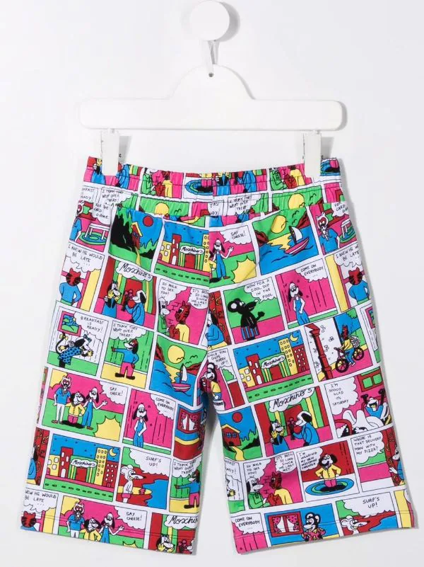 ( Nouvelle Collection ) Moschino Kids Short à Imprimé Graphique 83256 MULTICOLOR 4 ( Nouvelle Collection ) Moschino Kids Short à Imprimé Graphique 83256 MULTICOLOR – Image 2