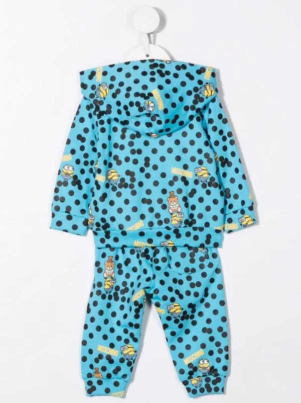 ( Nouvelle Collection ) Moschino Kids Survêtement à Logo Imprimé 84583 BLUE 4 ( Nouvelle Collection ) Moschino Kids Survêtement à Logo Imprimé 84583 BLUE – Image 2