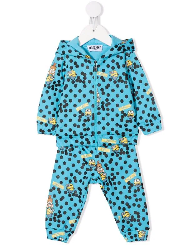 ( Nouvelle Collection ) Moschino Kids Survêtement à Logo Imprimé 84583 BLUE 3 ( Nouvelle Collection ) Moschino Kids Survêtement à Logo Imprimé 84583 BLUE