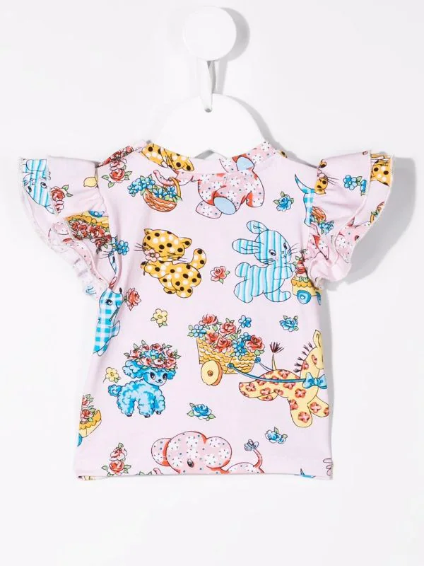 ( Nouvelle Collection ) Moschino Kids T-shirt à Imprimé Graphique 83262 PINK MULTICOLOR 4 ( Nouvelle Collection ) Moschino Kids T-shirt à Imprimé Graphique 83262 PINK MULTICOLOR – Image 2